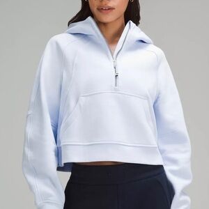 Lululemon light blue half zip scuba - size XS/S